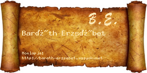 Baráth Erzsébet névjegykártya